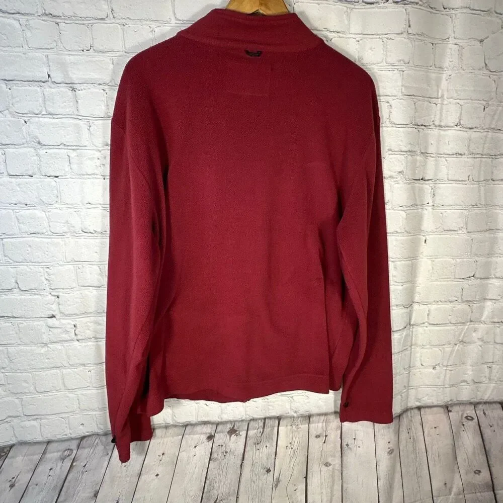 Washington Redskins Fleece Jacket‎ Medium Mens Burgundy Full Zip Pockets NFL